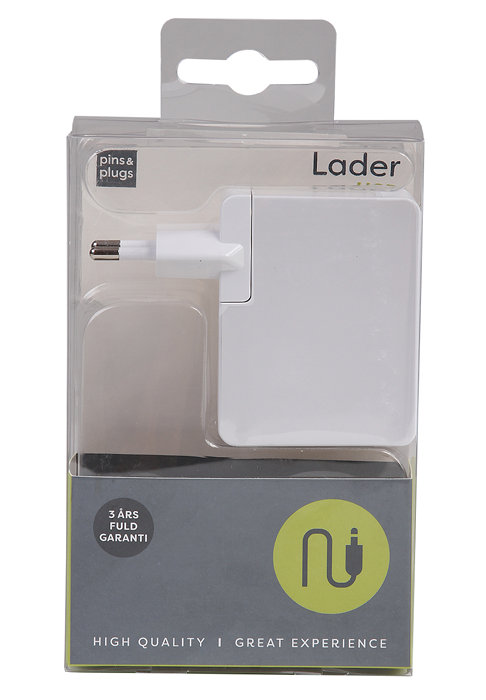 Lader med 4 USB porter